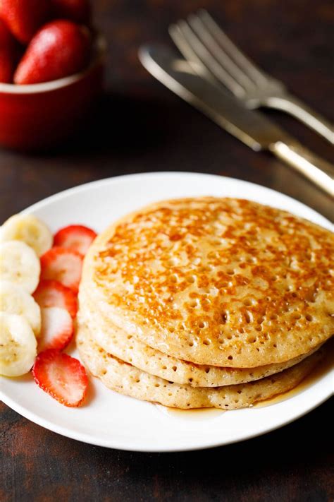 Eggless Pancakes Recipe Whole Wheat Pancakes