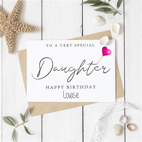 Personalised Daughter Birthday Card By Andrea Fays