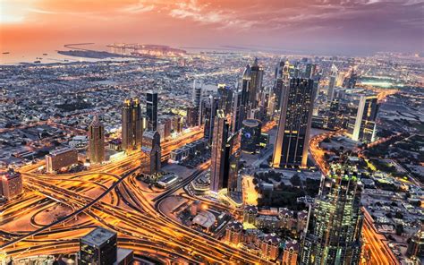Dubai Wallpaper 4k Aerial View Cityscape Skyline