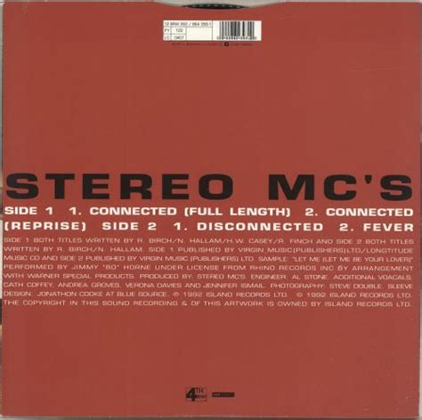 Stereo Mcs Connected Uk 12 Vinyl Single 12 Inch Record Maxi Single