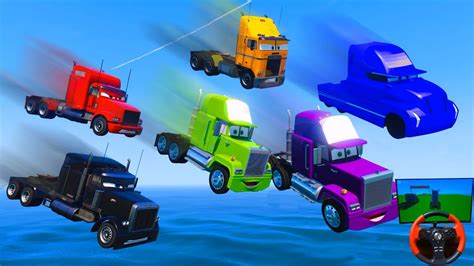 Cars Party Color Trucks Gale Beaufort Jerry Truck Mack Mcqueen Friends