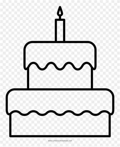 Happy 1st birthday coloring page. Birthday Cake Coloring Page - Desenho De Bolo De ...