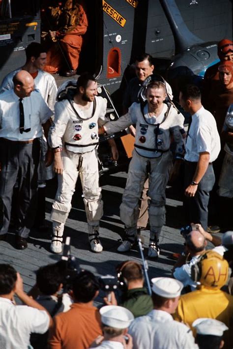 Jim Lovell And Frank Borman Gemini 7 Nasa History Apollo Space