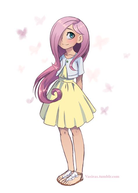 Human form fluttershy and rainbow dash my little pony. human ponies_Cute Fluttershy by vasira on DeviantArt