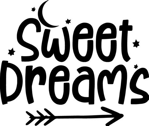 Sweet Dreams With Arrow Text Wall Decal Tenstickers