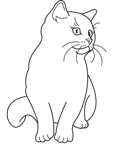 Realistic Black Cat Colouring Pages - Coloring Home