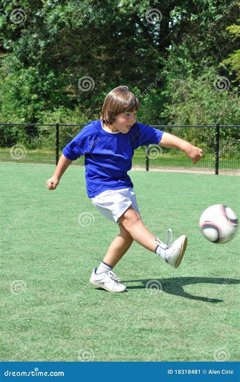 Young Boy Shooting Ball Stock Image Image 18318481