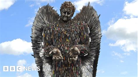 Knife Angel Sculpture Installed At Blackburn Cathedral Bbc News