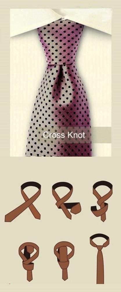 How To Tie A Cross Knot For Your Necktie Mens Fashion Wear Cool Tie