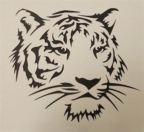 Tijger Stencil Etsy Tiger Stencil Animal Stencil Tiger Art Drawing