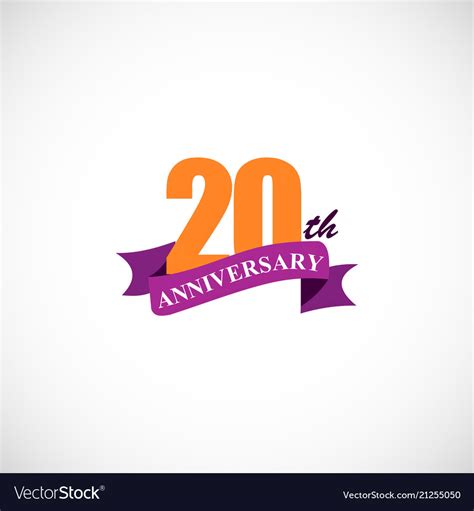20 Anniversary Company Logo Royalty Free Vector Image