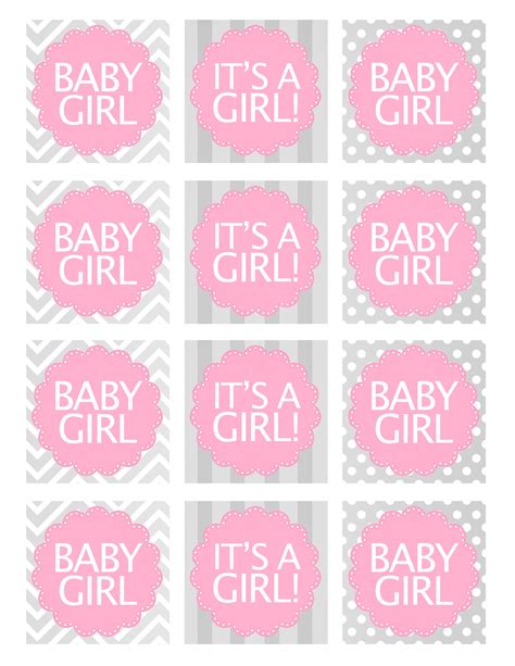 You can punch a hole and add it to your party favors with string or ribbon… or use it as a cupcake topper. Baby Girl Shower Free Printables - How to Nest for Less ...