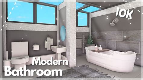 Modern Bathroom Speedbuild Roblox Bloxburg Youtube