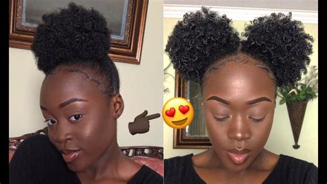 How To Two Curly Puffs On Natural Hair Youtube