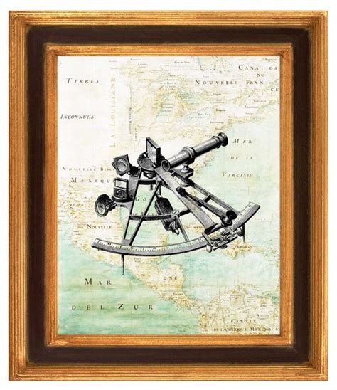 items similar to sextant print on antique map of east coast america nautical art prints