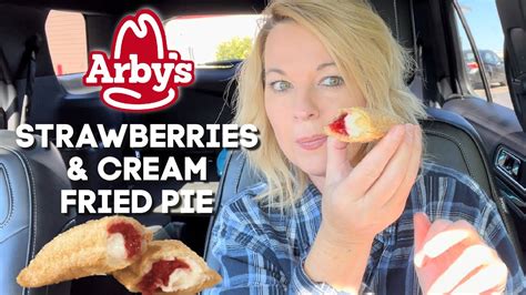 arby s strawberries and cream fried pie review 🍓 youtube