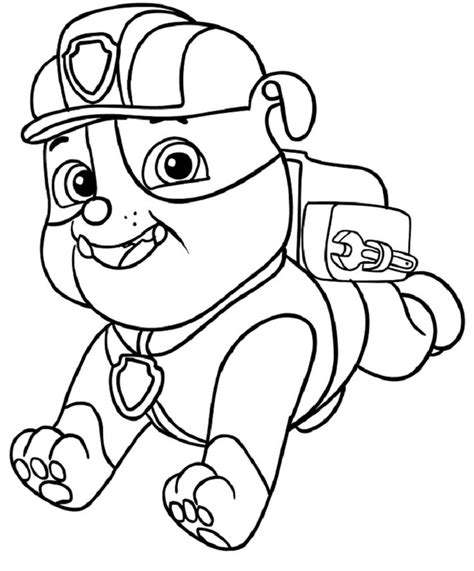 Paw Patrol Coloring Pages Rubble | Coloring Pages Ideas | Pinterest