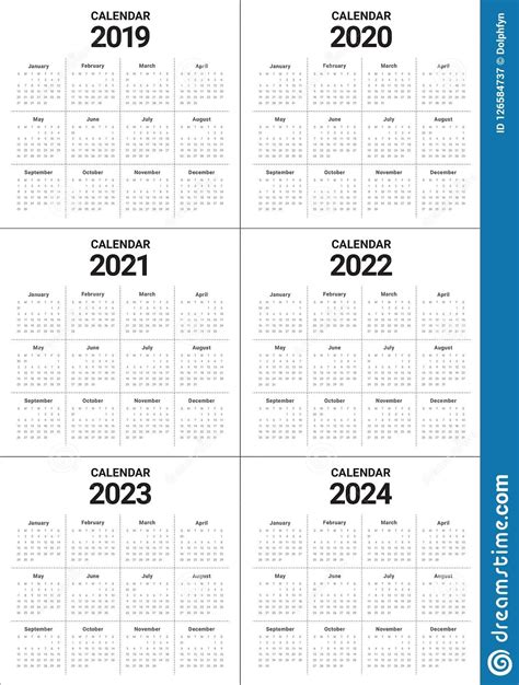 2021 2022 2023 2024 Calendar 2021 2022 2023 Thrre Year Calendar Images