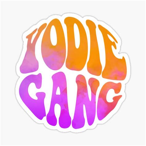 Yodie Gang Text V5 Sticker For Sale By Thesouthwind Redbubble