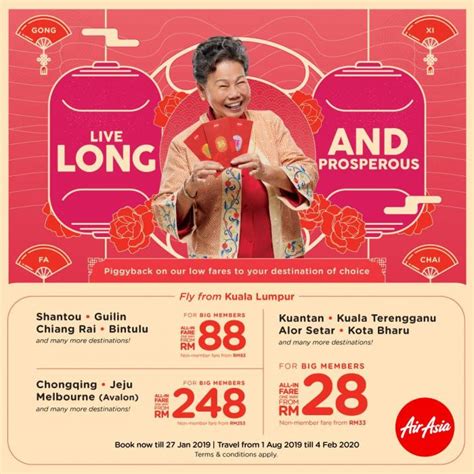 Rm44 onwards for flights to hua hin, surat thani, nha. AirAsia Chinese New Year Promotion (22 January 2019 - 27 ...