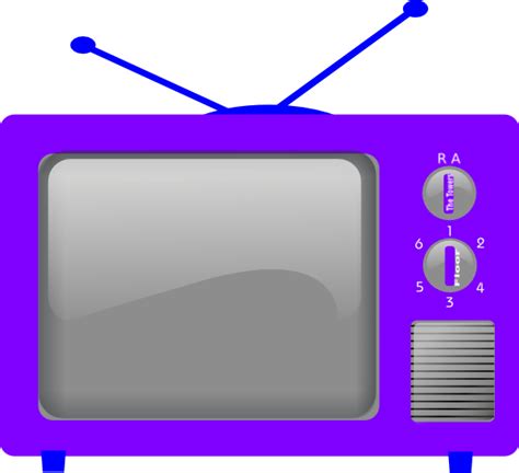 Blue Television Clip Art At Vector Clip Art Online Royalty Free And Public Domain