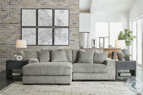 Lindyn Fog Laf Chaise Sectional From Ashley Furniture Home Gallery Stores