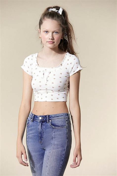 Laura Ashley And Uo Ribbed Knit Cropped Top