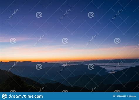 Landscape Mountain With Sunset In Nan Thailand Stock Photo Image Of