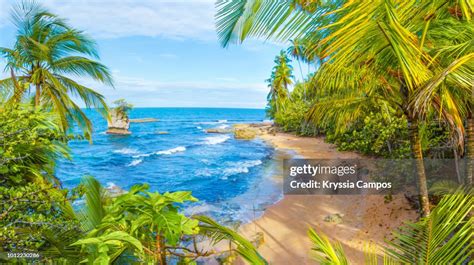 Manzanillo Beach Scenery In South Caribbean Costa Rica High Res Stock