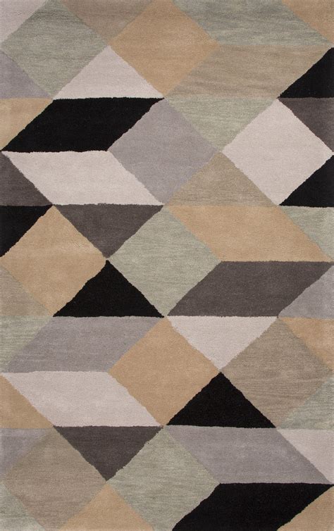Jaipur Rugs Modern Geometric Pattern Grayyellow Wool Area Rug Lst21