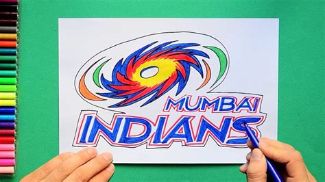How To Draw Mumbai Indians Logo Indian Premier League Youtube