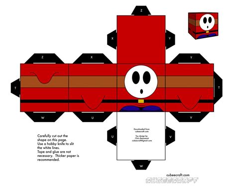 Papercraft Sencillos Mario Crafts Super Mario Coloring Pages