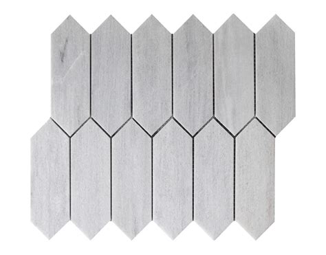 Ice Grey Herringbone Marble Mosaic Tiles Fast Delivery Starel Stones