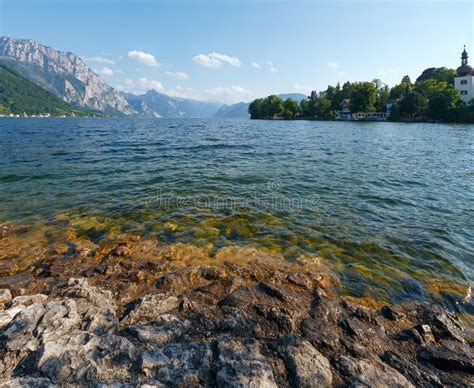 Traunsee Summer Lake Austria Stock Image Image Of Mountain View