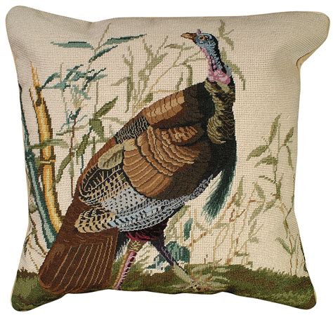 Shop.alwaysreview.com has been visited by 1m+ users in the past month Ncu613 wild turkey | Pillows, Needlepoint pillows, Gold ...