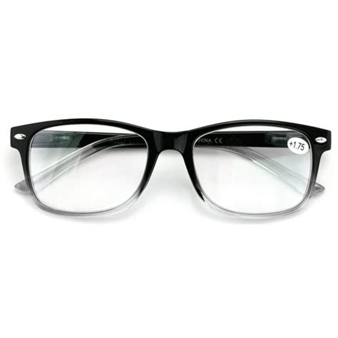 v w e rectangular lightweight reading glasses anti reflective coating spring hinge reader