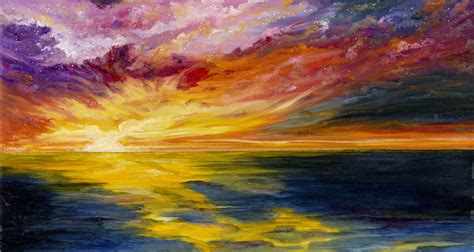 Sunset Over Ocean Paintings Tania Maries Blog