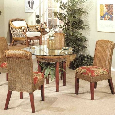 Dining Room Rattan Dining Tables And Chairs 19 Of 20 Photos