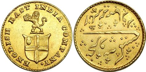 It is unbelievable today a company can manage not only trade, but armies, wars, politics and nation. 1/3 Mohur 1820 British East India Company (1757-1858) Gold ...