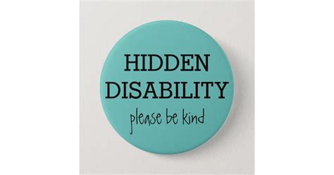 Custom Hidden Disabilities Button Zazzle