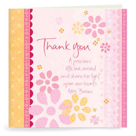 Baby Pink Thank You Cards Set Of 20 Intrinsic