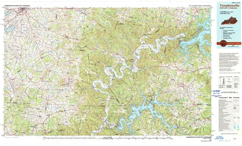 Tompkinsville Topographical Map 1100000 Kentucky Usa