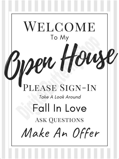 Real Estate Open House Sign Open House Sign In Open House Etsy