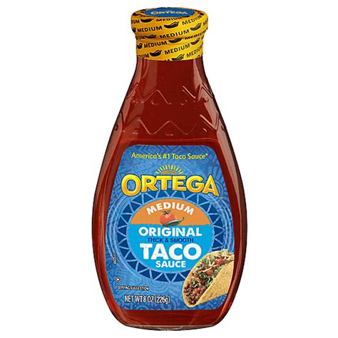 ortega original medium thick and smooth taco sauce latin and mexican foodtown