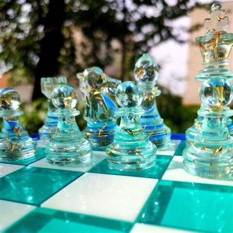 Custom Resin Chess Sets With Board Size Of King 275 Inch 7 Etsy