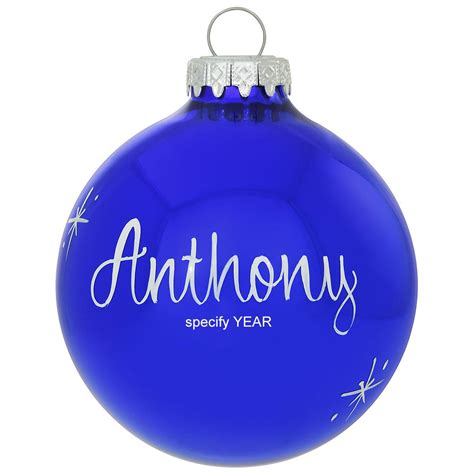 Personalized Plain 3 Inch Glass Ornaments