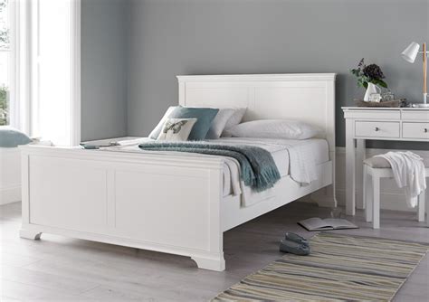 Chateaux White Wooden Bed Frame White Bed Frame White Wooden Bed