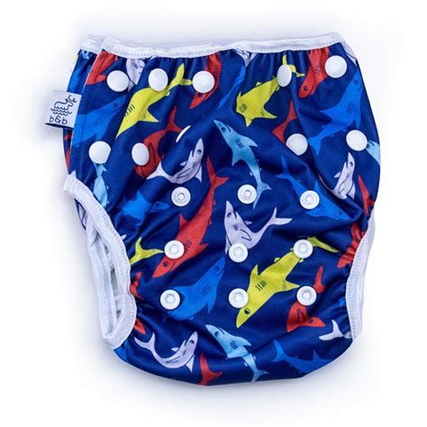 Sharks Nageuret Reusable Swim Diaper Adjustable 0 3 Years Or 2 5 Year