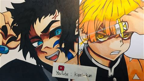 Drawing Kaigaku vs Zenitsu | Kimetsu No Yaiba - YouTube