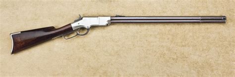 1860 Henry Rifle 44 Rimfire Cal Brown Finish On Barrel Nickel